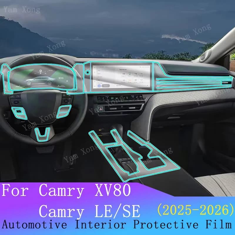 PPF Protection film Accessories For 2025 2026 Toyota Camry XV80 Interior transparent TPU Navigation Gear Panel Center Console