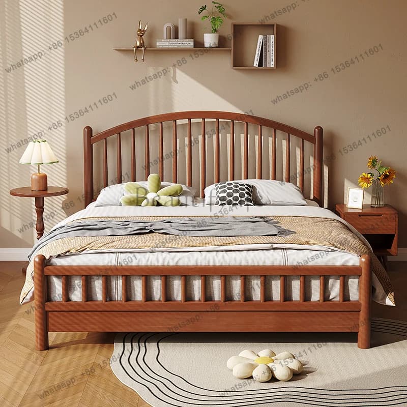 FG European Wooden Design Bed Modern Headboards Bedroom King Size Double Bed Luxury Storage Sleeping Beliche Lounge Suite Furnit