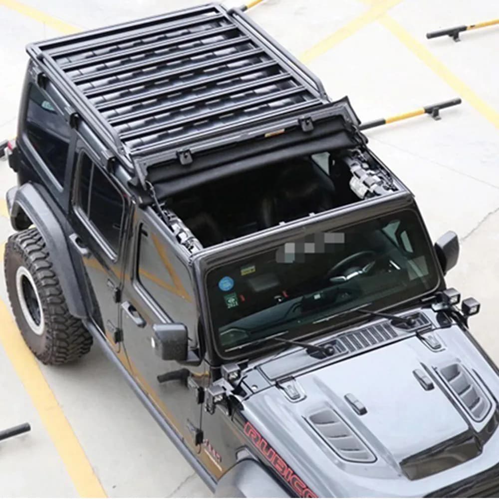 Hard Top Roof Rack Cargo Carrier Luggage Basket For 2018+ J Eep JL Wrangler JL1187