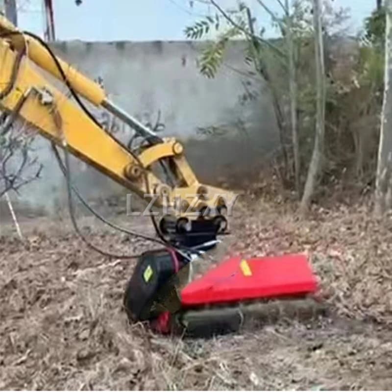 【best】600MM Lawn Mower Excavator Attachment Grass Cutting Machine For Garden Bush Green Blet Hillside River Bank Grass Cutter