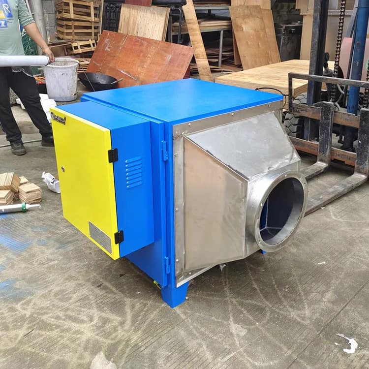 Commercial Kitchen Electrostatic Precipitator ESP Filter Fume Purifier Electrostatic Smoke Filter  Disposal Machinery