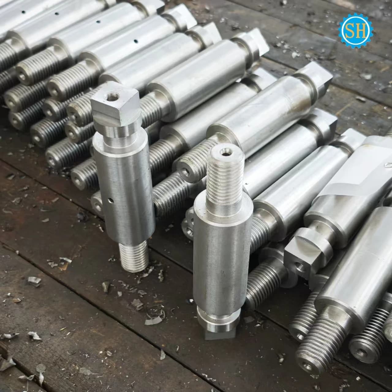 Custom Steel V Shape Belt Pulley Shaft CNC Turning Machining Part Services