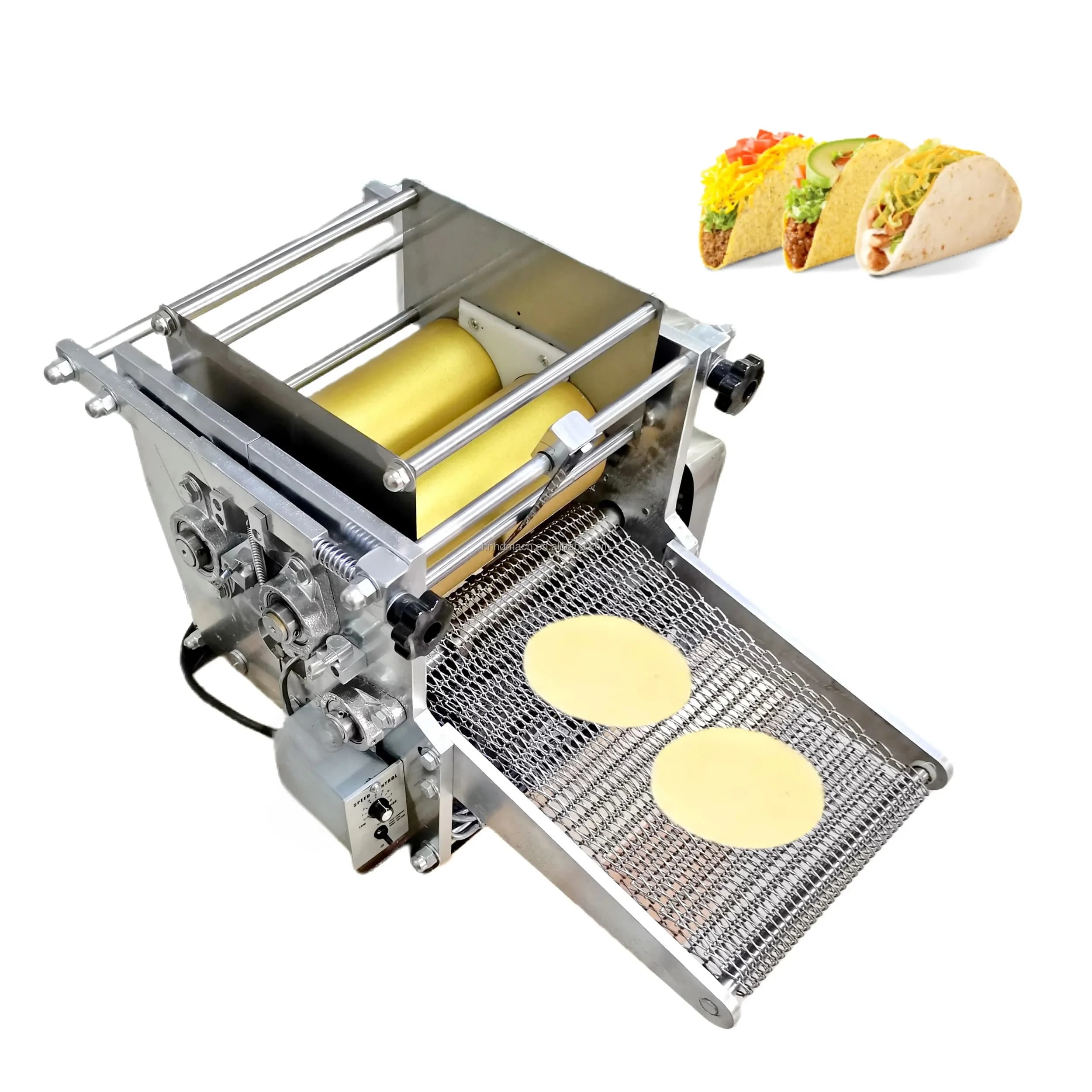 Electric Stainless Steel Automatic Tortilla Press Making Machine With 400W Motor 30-60pcs/min Capacity For Household Use