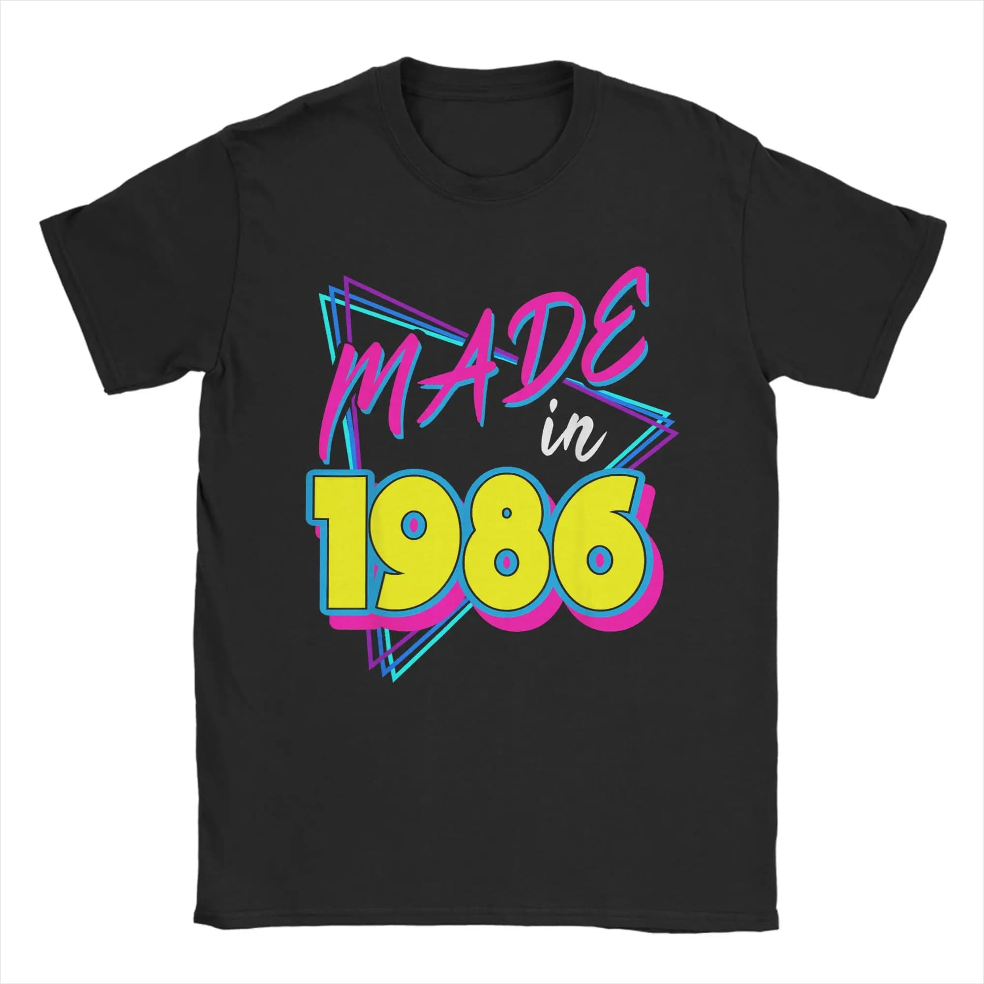 Made in 1986 40th Birthday Retro 40 Years Old 80s Vintage Cotton T-Shirt For Men Summer Y2K Retro T-Shirts O-Neck Trending Tees