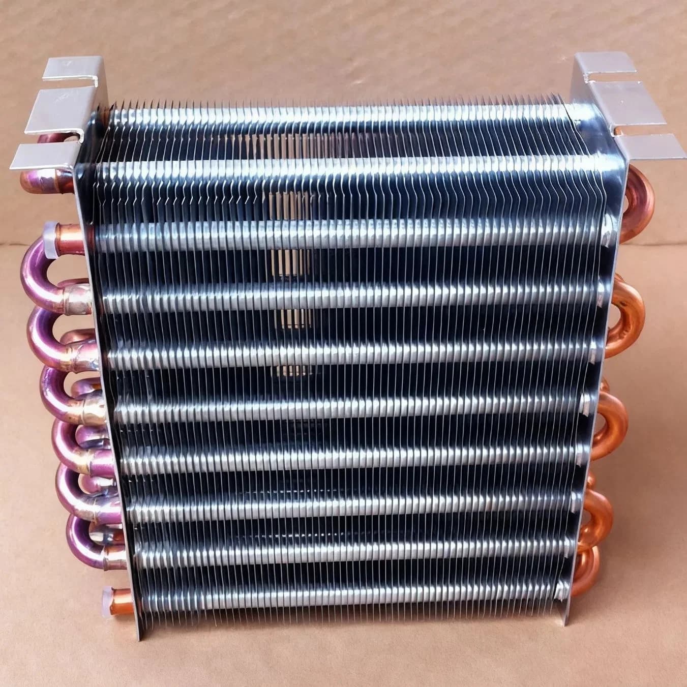 1x6x120mm Copper Tube Fin Air Cooled Condenser for Freezer Refrigerator Display Cabinet