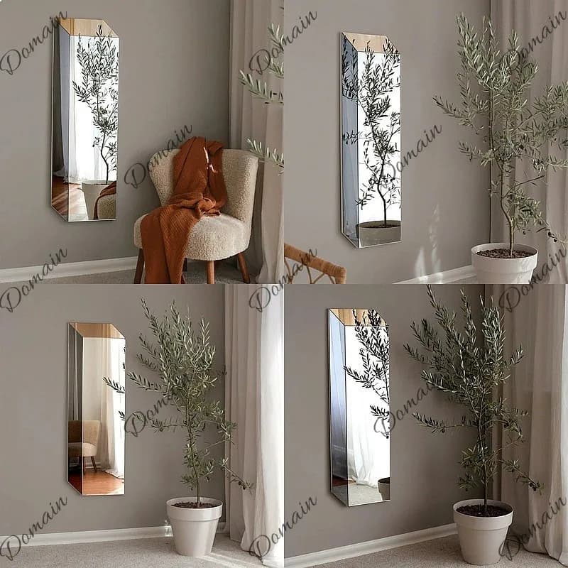Nordic wall-mounted full-length mirror modern art design living room full-body mirror home wall decoration