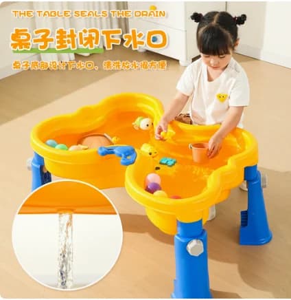 Toys Kids Sand Water Table - Multifunctional Water Play Fishing Game Table