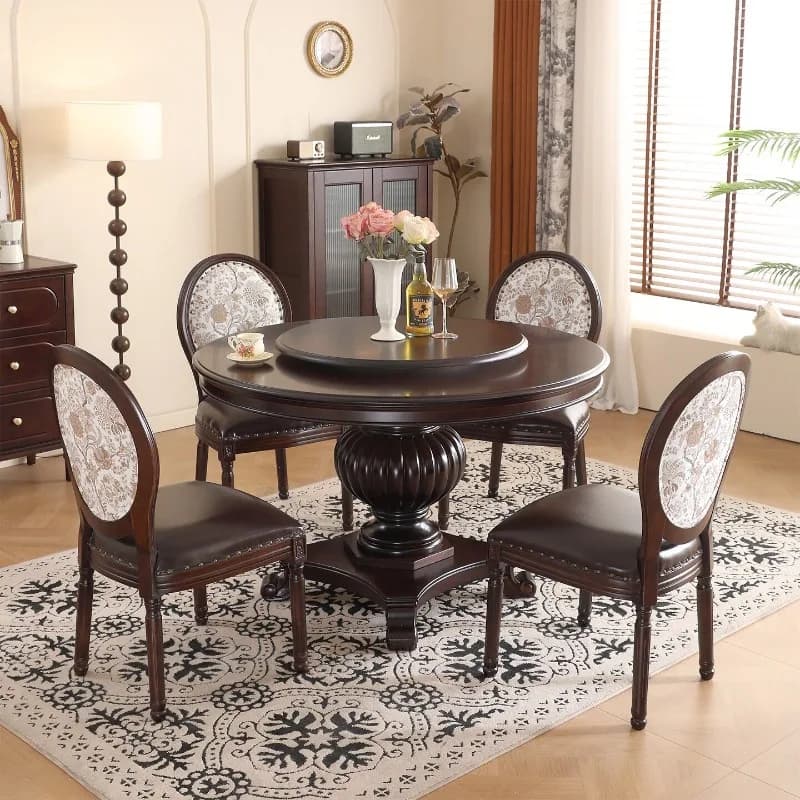 Chairs Kitchen Dining Table Round Center Modern Designer Space Saving Dining Table Coffee Lounge Mesas De Jantar Home Furniture