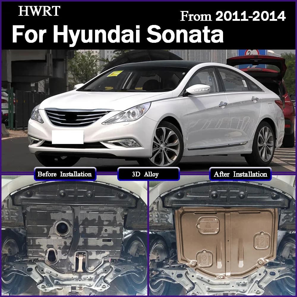 Higher Quality Alloy Under Engine Guard Mudguard Board Splash Shield Mud Fender Plate Panel For Hyundai Sonata 2011 - 2014 2.0L