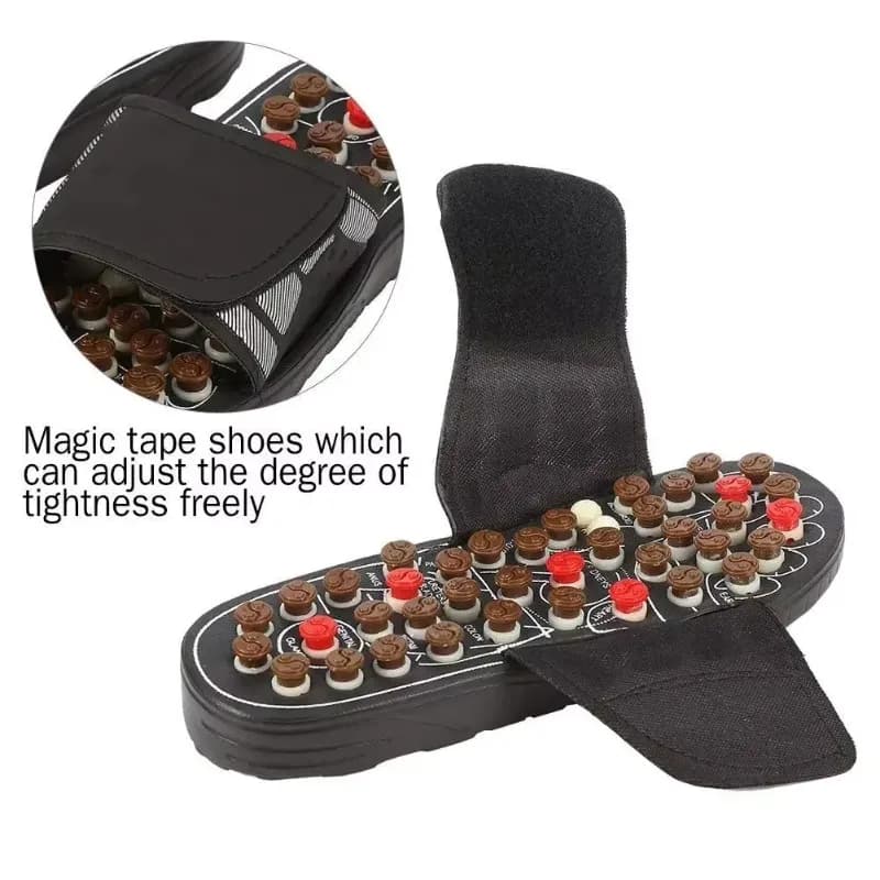 Tai Chi Eight Diagrams Acupoint Massage Slippers with Adjustable Tightness