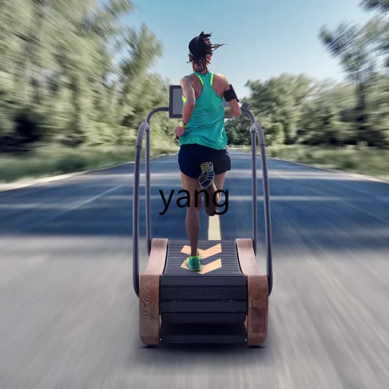 LMM unpowered ash wood crawler treadmill household light sound & commercial, large screen version)