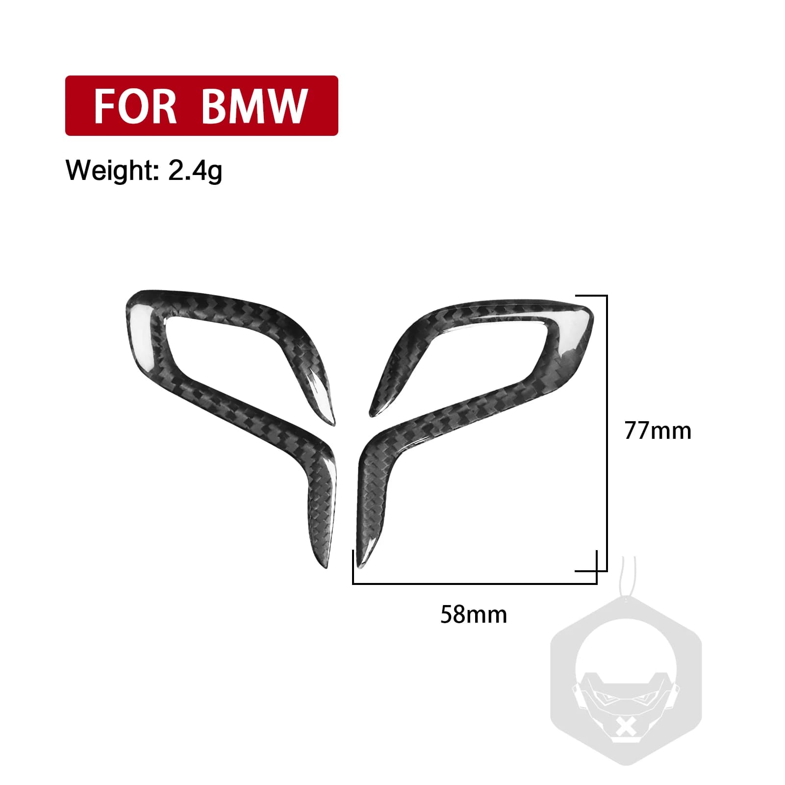 For BMW F90 M5 X3M X4M 2019-2023 Car Gear Shift Head Cover Decorative Sticker Real Carbon Fiber Modification Accessories