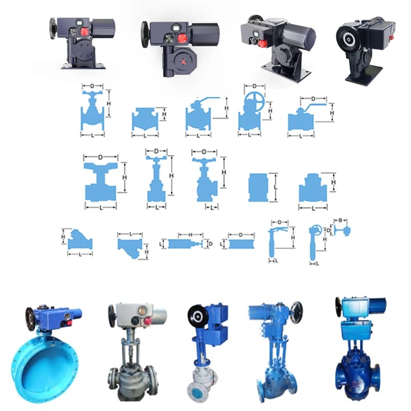 Valve Customization Damper/Ball/Butterfly Valve Flow Control Valve With Electric Actuator