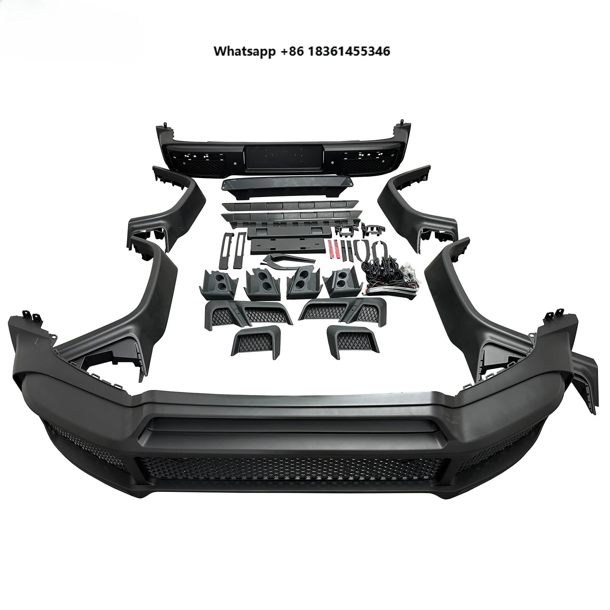For G-Class G Wagon W464 G500 G550 G63 2019-2024 Fender Flares Front Bumper B Style Car PP Material Body Kit