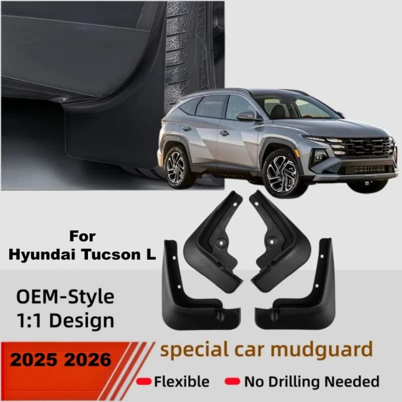 Mud Flaps For HYUNDAI Tucson L 2025 2026 MudFlaps Front Rear Mudguards Car Accessories