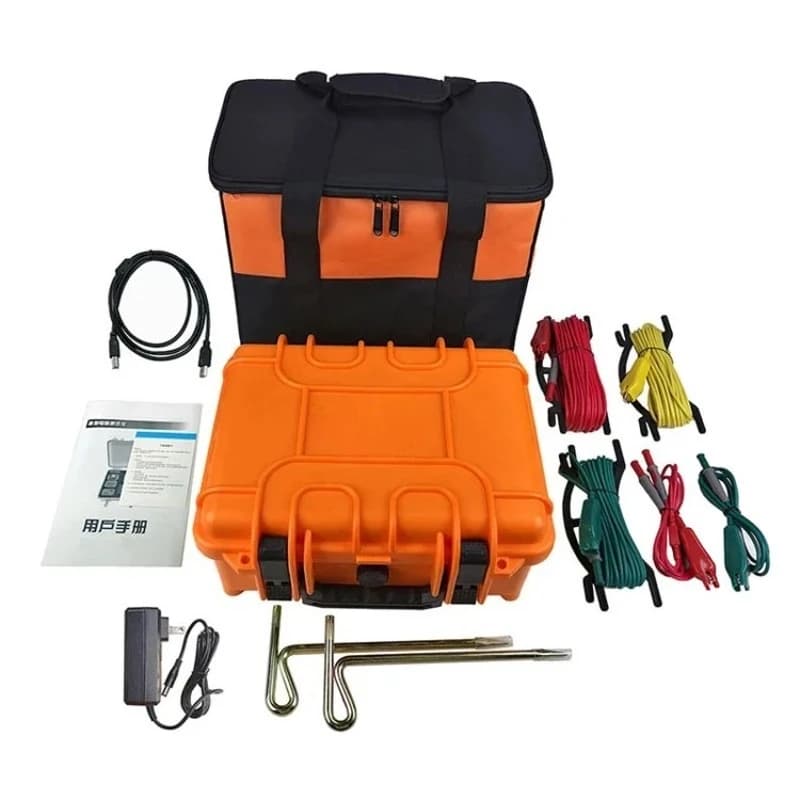 Digital Earth Resistance Tester Two-Wire Three-Wire Method Lightning Protection Detection New Standard Design for Electrical