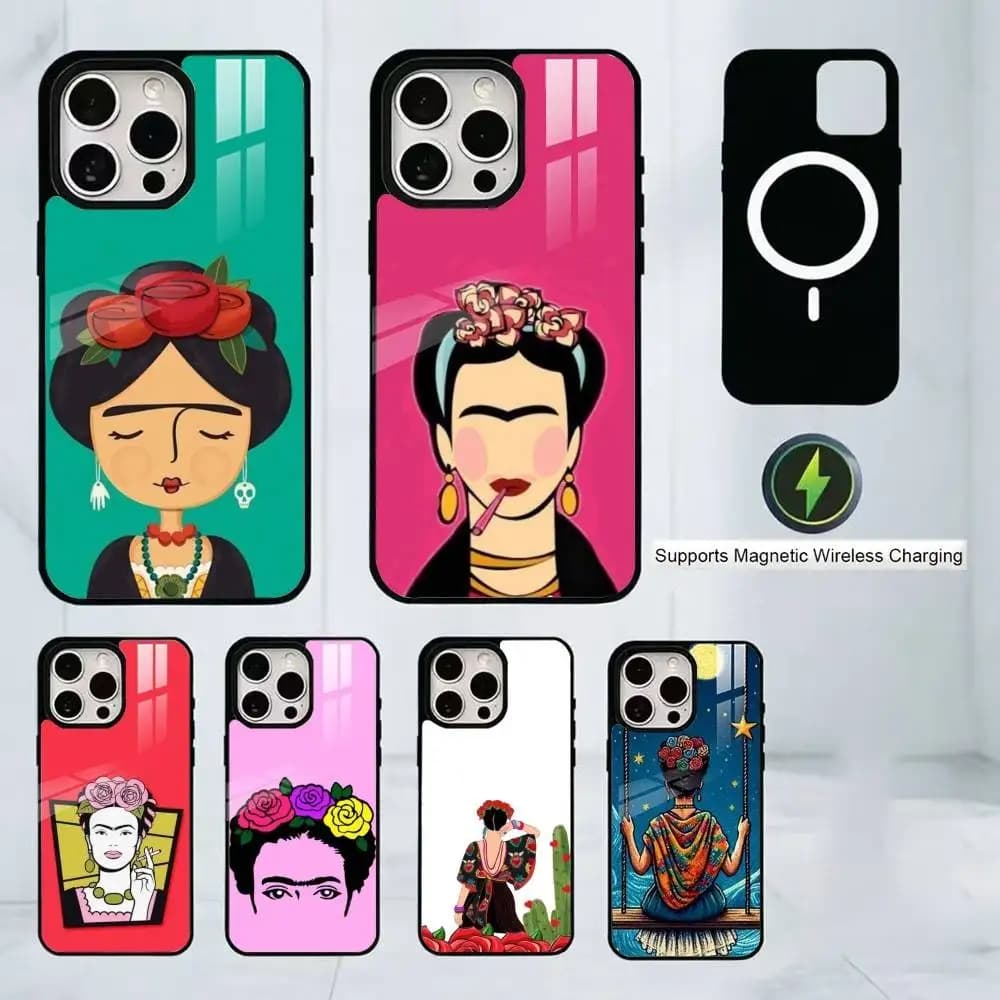 Artist F-Frida K-Kahlos Phone Case For iPhone17,16,15,14,13,12,11 Plus,Pro Allows magnetic wireless charging