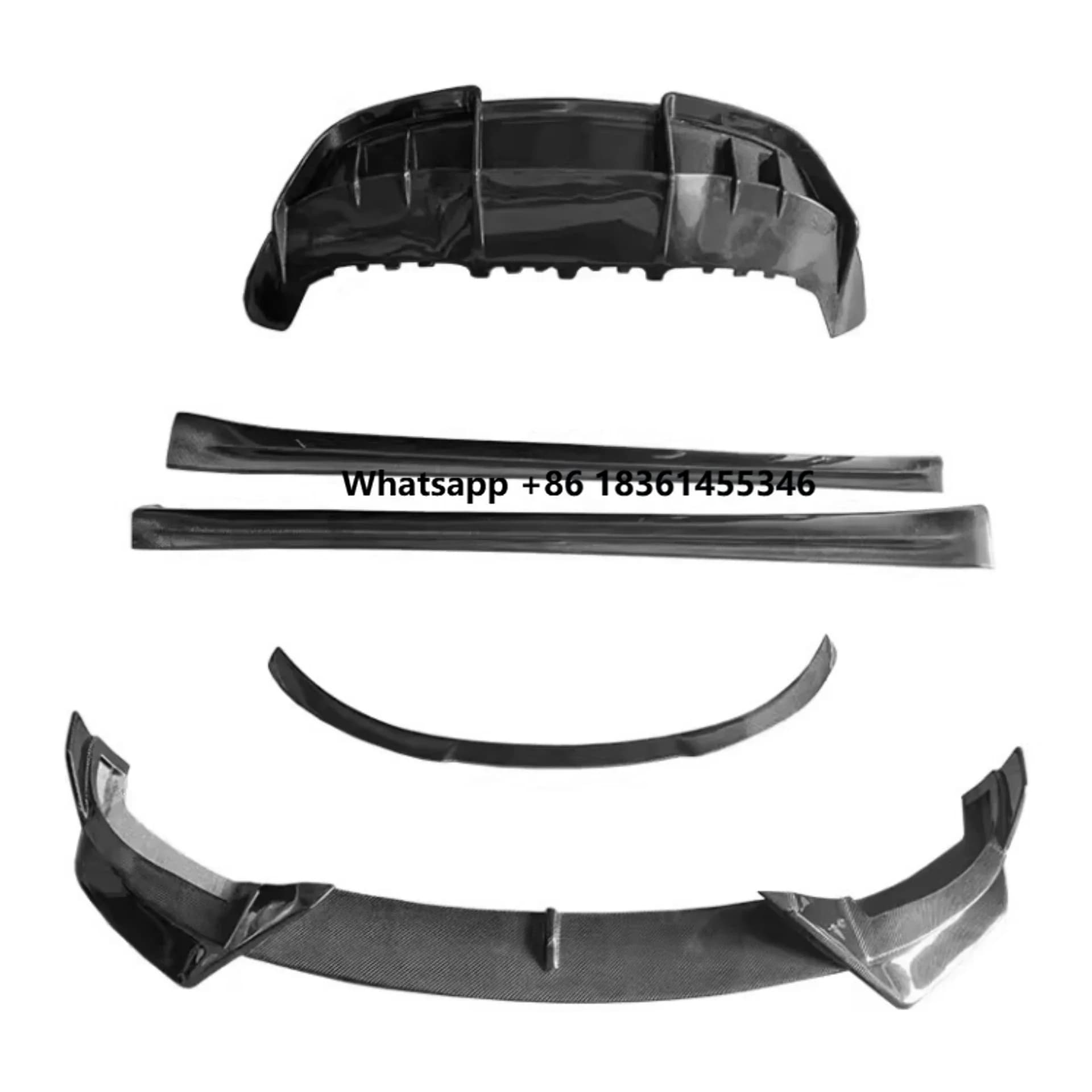 For  Model Y 21-22 Top Wing Convert Kit Spoiler Car Accessories Real Carbon Fiber Front Rear Lip Side Skirt