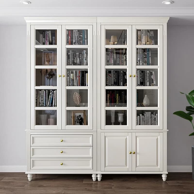 LH whole wall storage integrated with cabinet door glass living room modern simple household solid wood