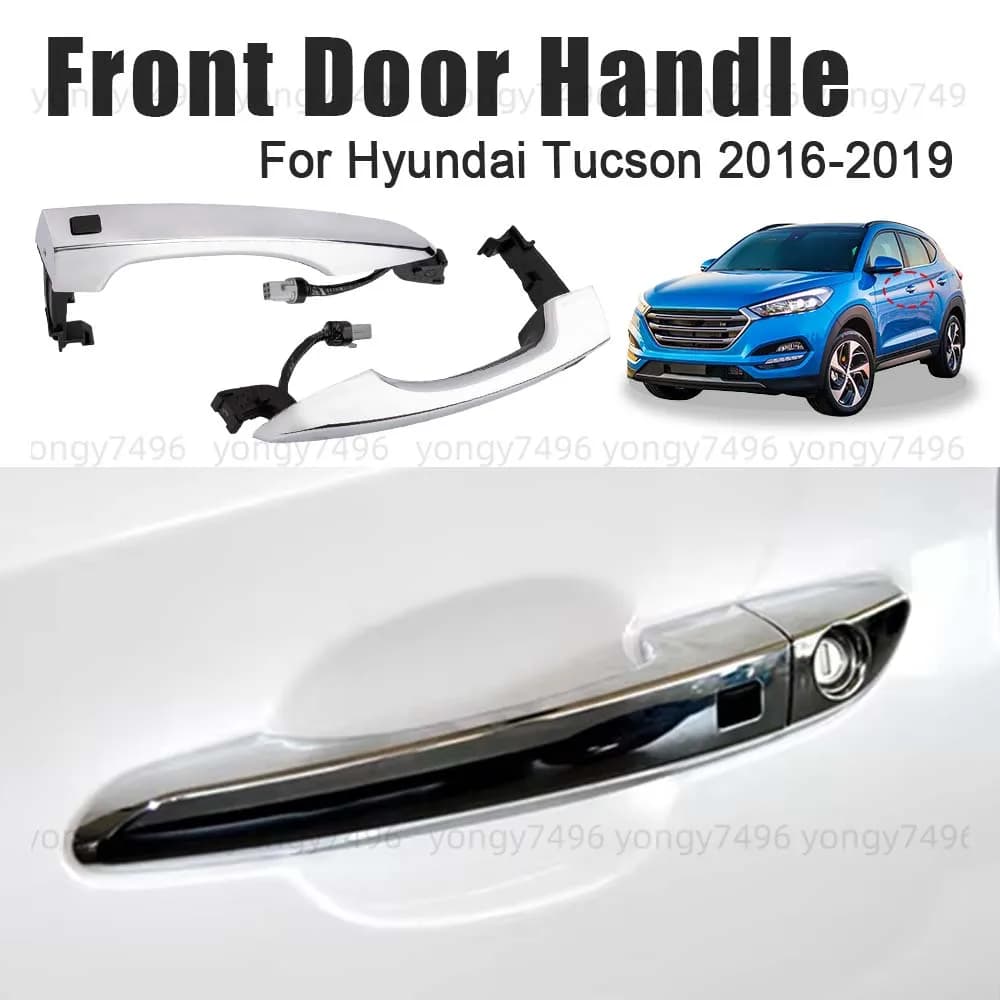 Car Upgrade Front Door Handle For Hyundai Tucson 2016-2019 Smart Key Handle Auto Parts Car Rearview Accessories Replace Exterior