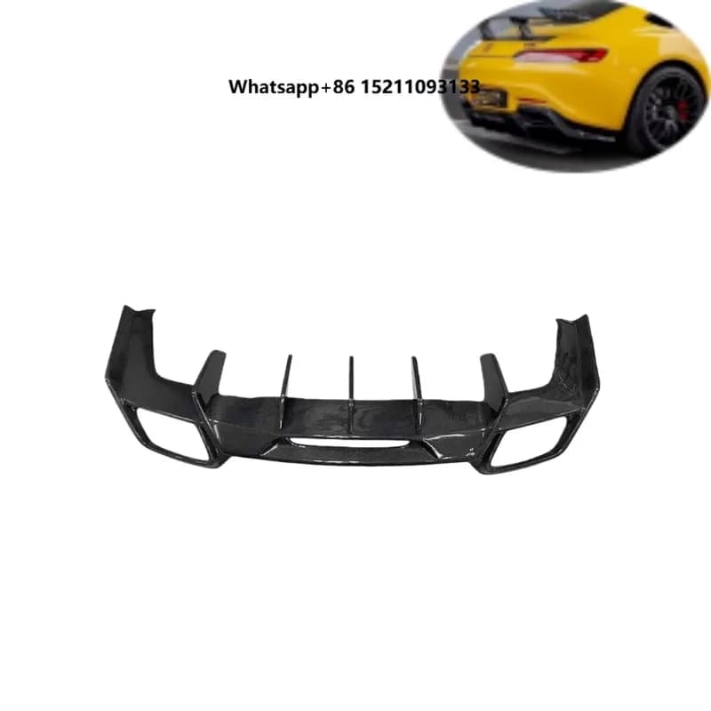 Carbon Apex Car Bumper RENN Style Carbon Fiber Body Kit Rear Lip Diffuser Spoiler with Screw Fixing for   GT GTS