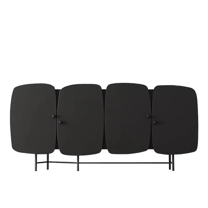 Modern Living Room Luxury Black Wooden Lockers