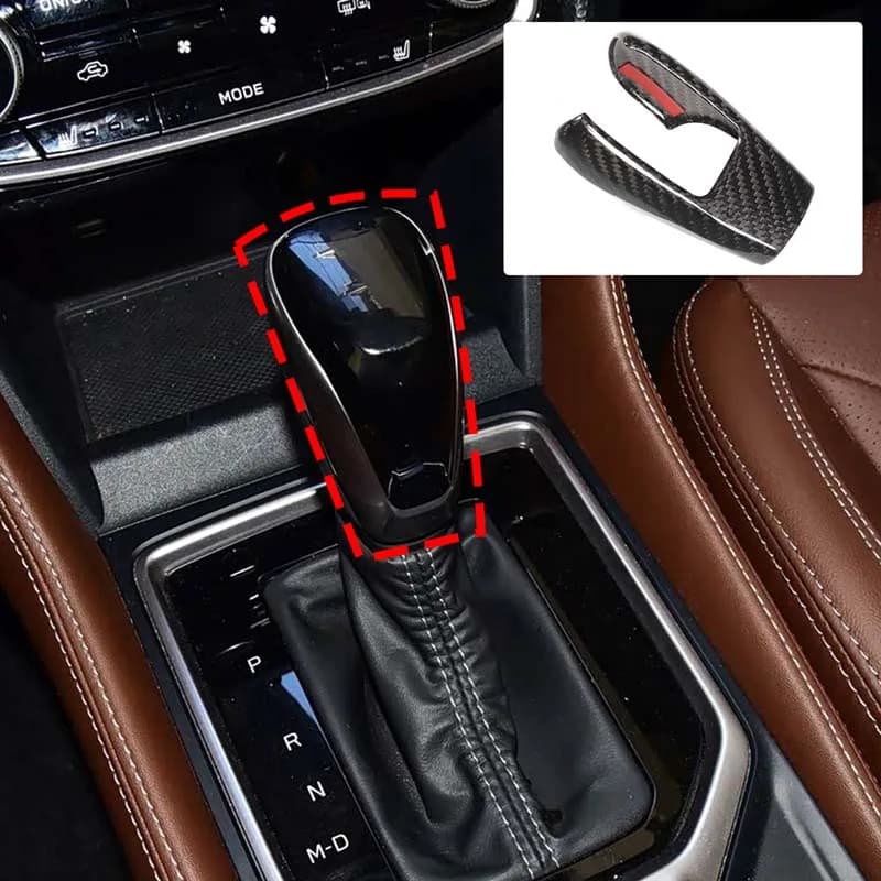 For Subaru Forester 2013-2018 Car Gear Head Decorative Cover True Carbon Fiber Automotive Modification Accessories