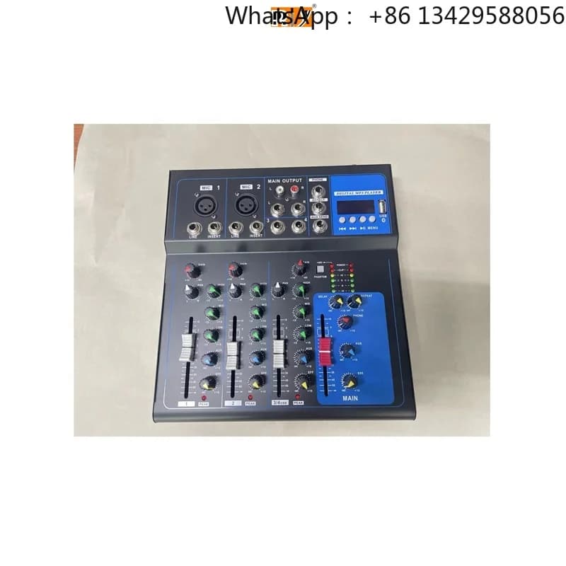 F Series 10 DSP Audio Mixer Mixing Console MP3 USB Sound Desk With LED Display and Clip Light