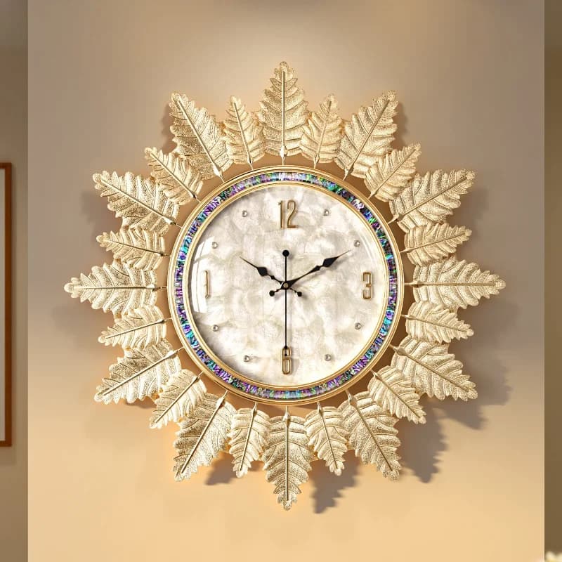 natural shell wall clock living room gorgeous home decoration aesthetic wall hanging orologio parete luxury interior antiques