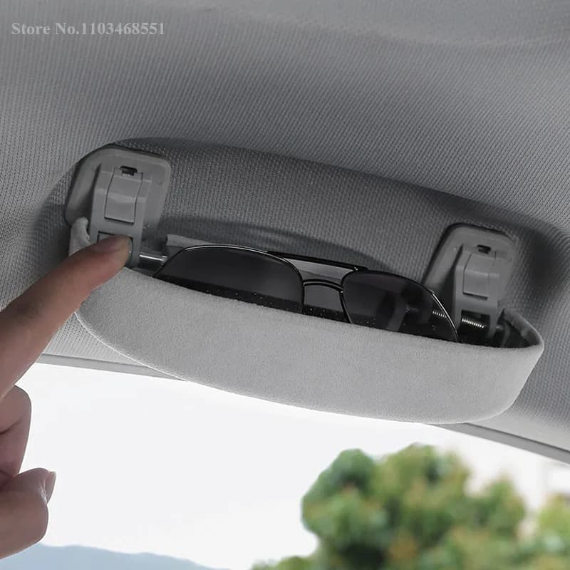 Top Suede Sun Glasses Storage Box Glasses Case Holder Grab Handle For Audi A4 A6 A8 A3 A5 Q3 Q5 Q7 Q8 Accessories