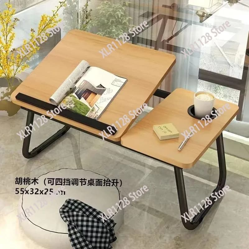Foldable Lift Bed Desk Laptop Table for Dormitory Lazy Study Writing Home Office Use