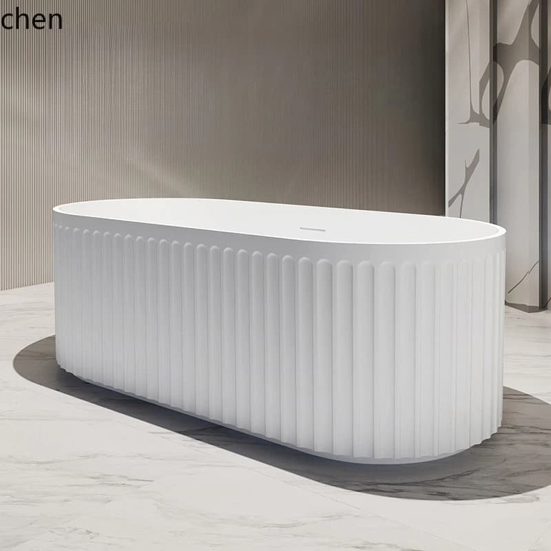HYS bathtub household small apartment vertical striped hotel engineering bathtub