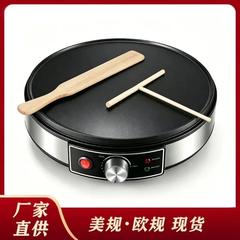 Household Electric Crepe Maker,30cm Plate Crepe Machine 110V 220V Electric Baking Pan