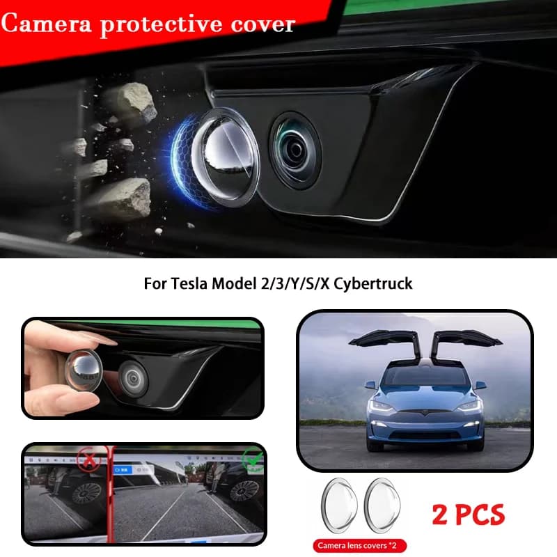 Car Camera Protective Cover Lens Cover For Tesla Model 2 3 Y S X Cybertruck