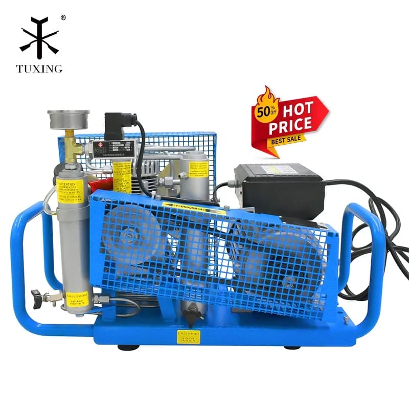 100L Four-Cylinder 4500psi/30mpa/300bar Fire-fighting Scuba Diving Paintball Air Compressor