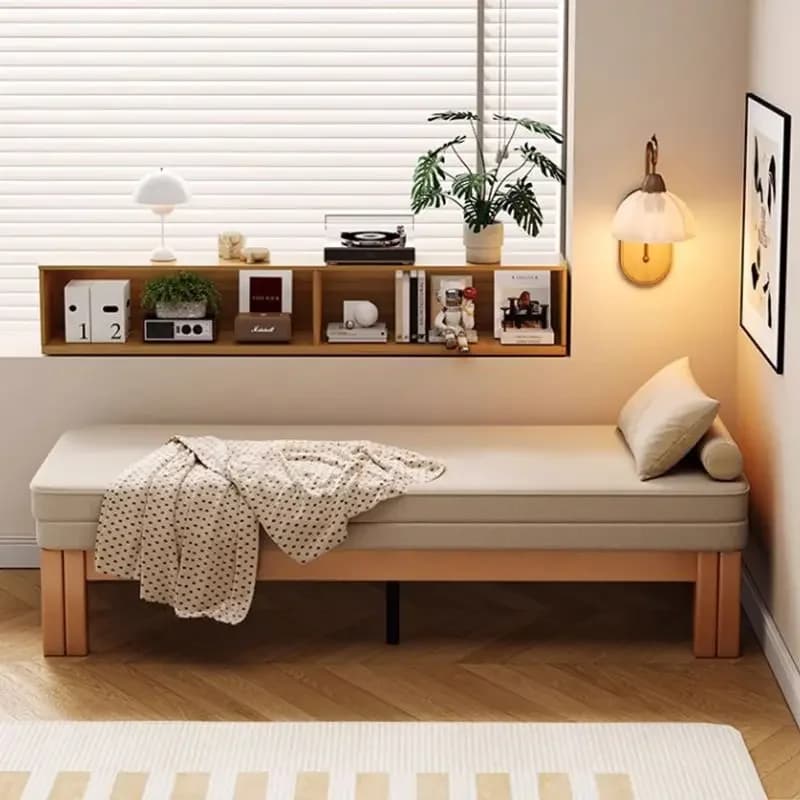 DSA Solid Wood Sofa Bed Folding Dual-purpose Small Apartment Household Living Room Sitting and Sleeping Multi-functional Sofa