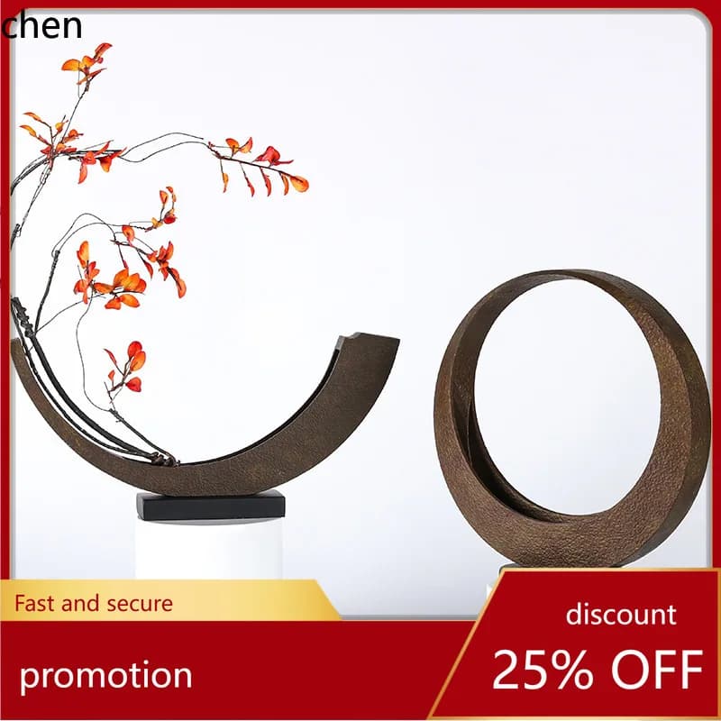 H1  Moonlight Flower Vase Artistic Flower Vase Home Decor Coffee Table Model Room Ornament Display Shelf Decoration