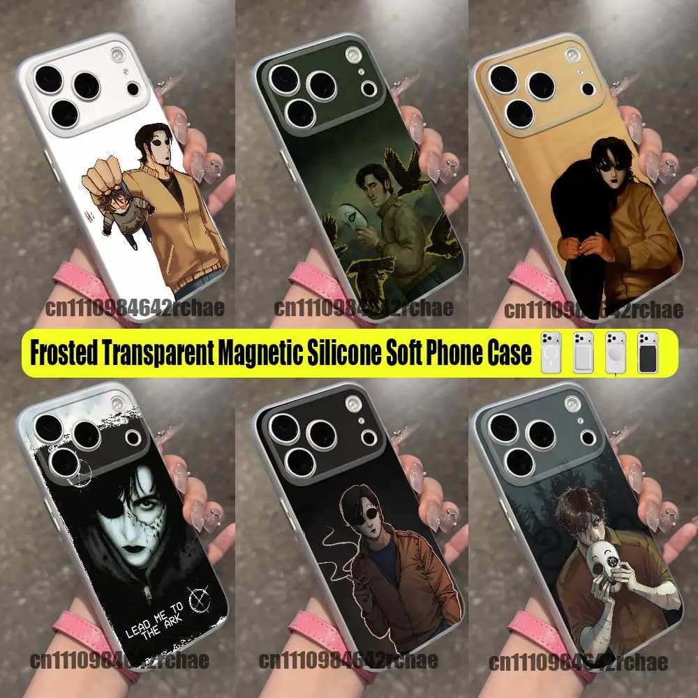For Creepypasta Masky Phone Case For iPhone 14 16 12 15 13 17 11 E Pro Max Plus Air Mini For Magsafe Magnetic Clear