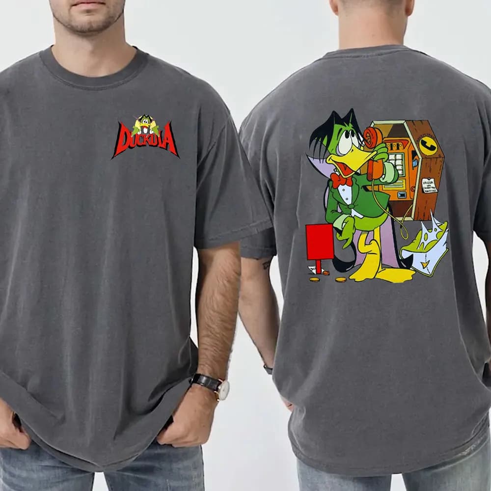 Count Duckula Graphic T Shirts Funny Men Classic Man Vintage Clothes Adult Shirts Tops Cotton Shirts Y2k Clothes Ropa Hombre