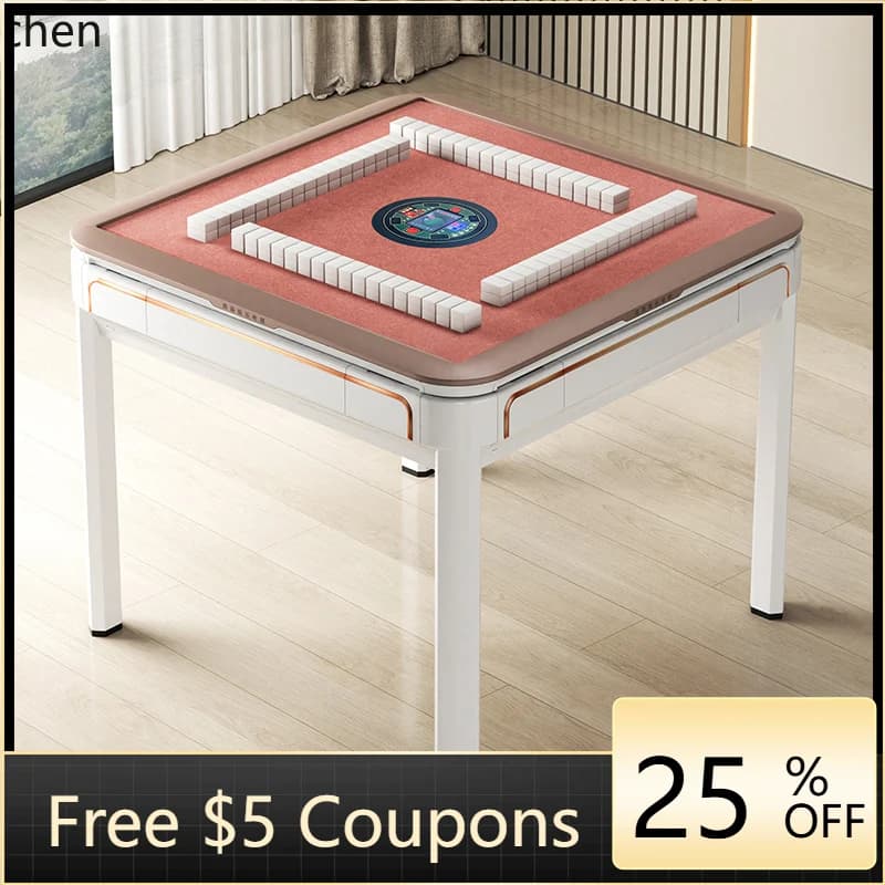 D28  automatic household mahjong table and dining table integrated dual-purpose chess and card room silent four-port machine