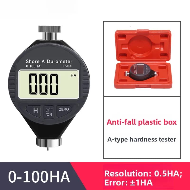 Digital Shore Hardness Tester A/C/D Type Durometer Gauge Rubber Foam Hard Plastic Measuring Instrument