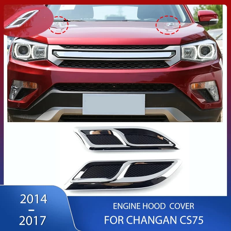 Front Engine Hood Trim Decorative Cover With Bright Strip For Changan CS75 2014 2015 2016 2017