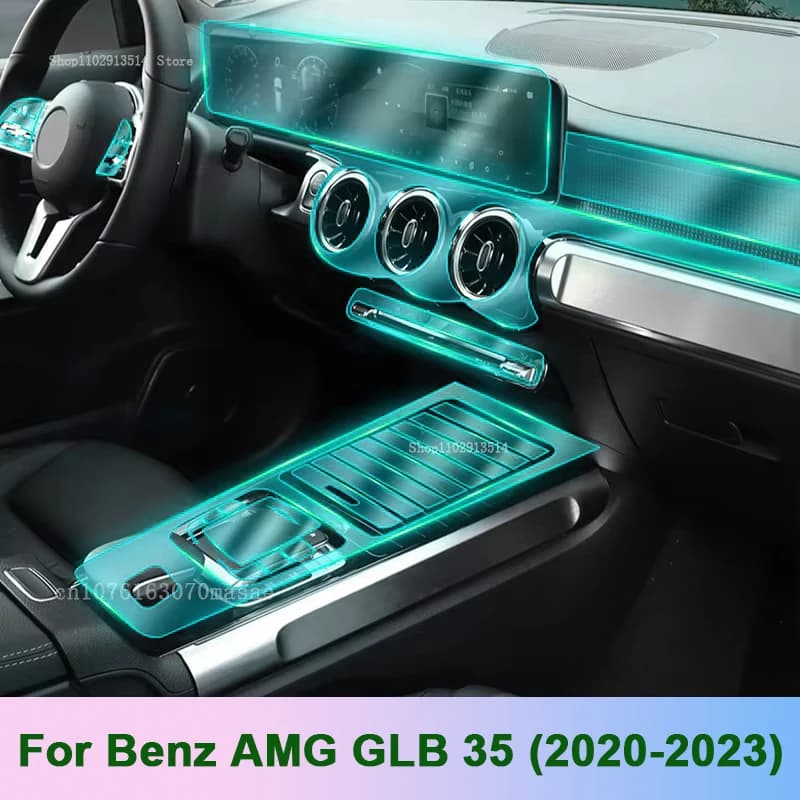 For Benz AMG GLB 35 (2020-2023) Car Interior GPS Navigation Film LCD Screen TPU Protective Protector Decoration Stickers