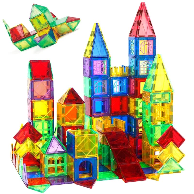Magnetic Blocks 100 Pieces 120 Pieces Strongest Magnet Toys Magnetic Tiles for Kids