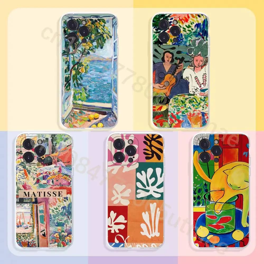 Henri Matisse Art Painting Phone Case For iPhone17,16,15,14,13,12,11,Pro,Xs,Max,Mini,Plus Antislip Shockproof Hard