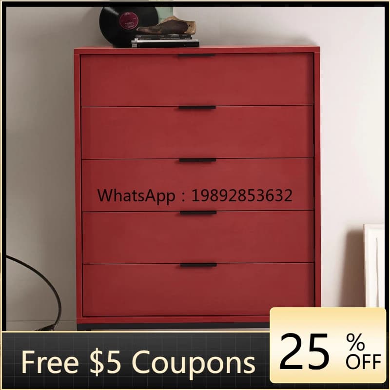 LYY Italian Minimalist High-Legged Nordic Living Room Entryway Storage Drawer Cabinet Simple Modern Bedroom Organizer