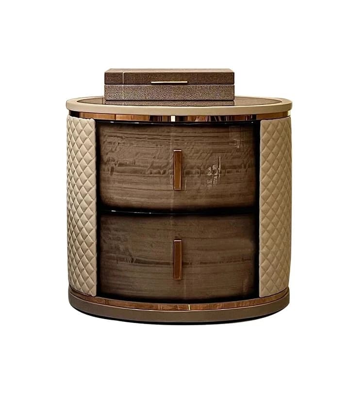 Italian light luxury villa mansion size household bedroom bedside table designer high sense