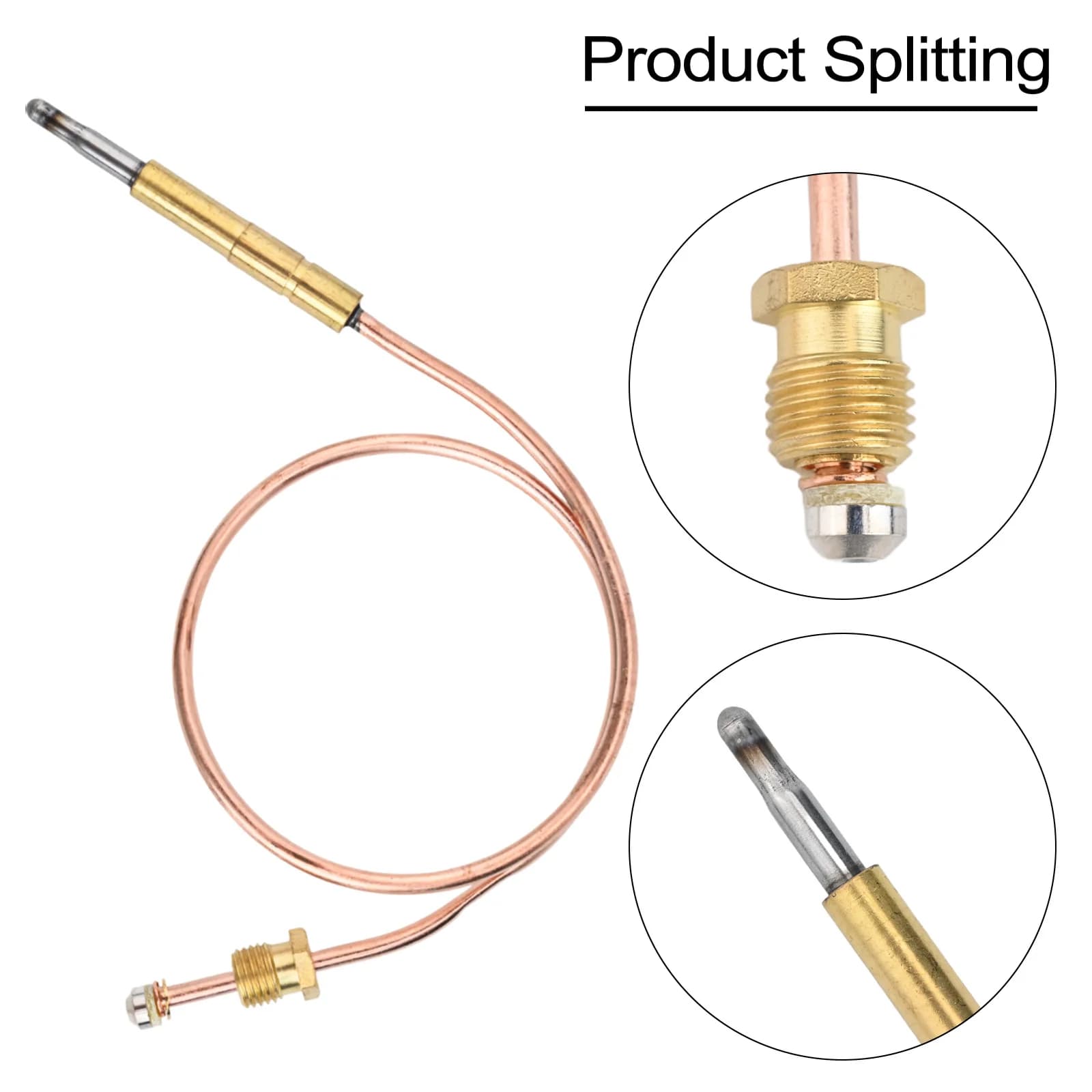 Water Heater Thermocouple with Flame Detection and Safety Shutdown M9x1 Thread 400mm Probe Leth Propane Butane Ready