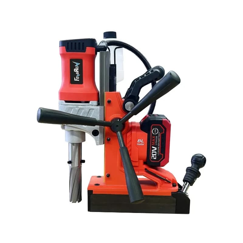 Cordless Portable Electric Mag Drill Press with Variable Speed for Any Surface Home Improvement Industry Railway