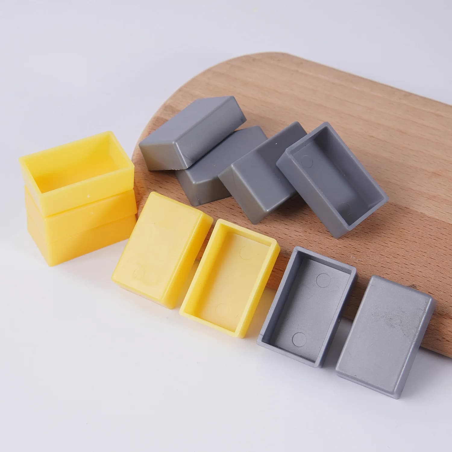 5pcs Mini Square Box Empty Box  Container Life Scene DIY Handmade Simulation Food Miniature Food Play Home Decor Decoration